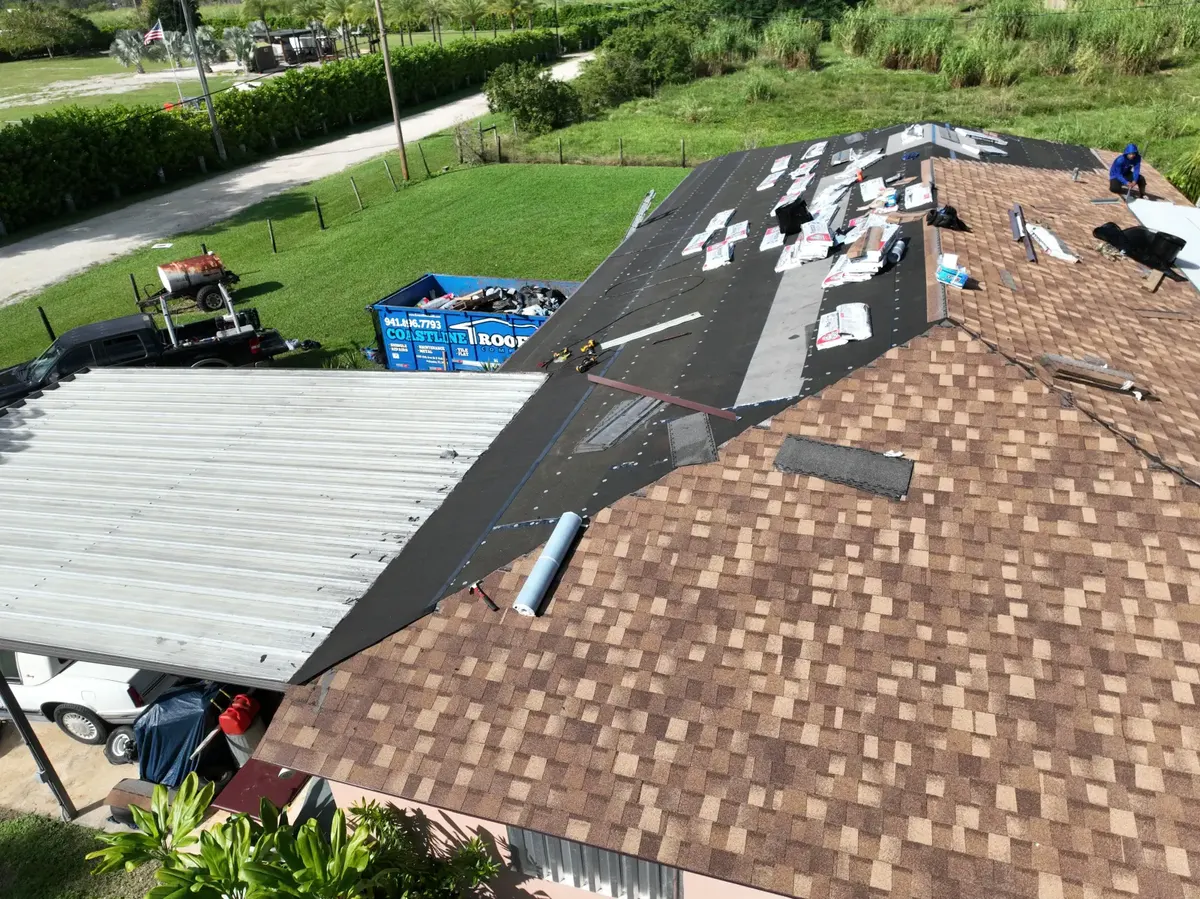 Shingle replacement in progress, November 2024