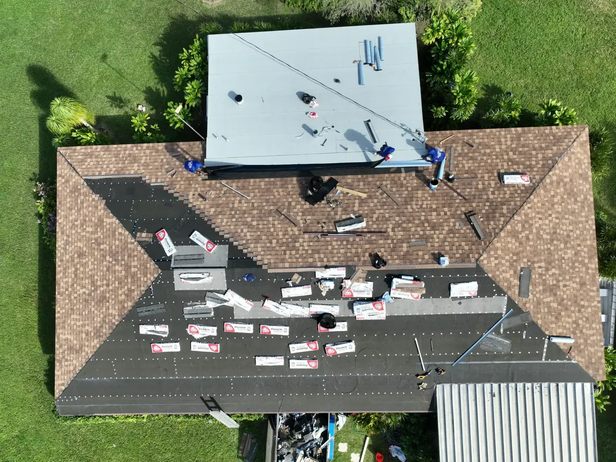 Shingle replacement in progress, November 2024