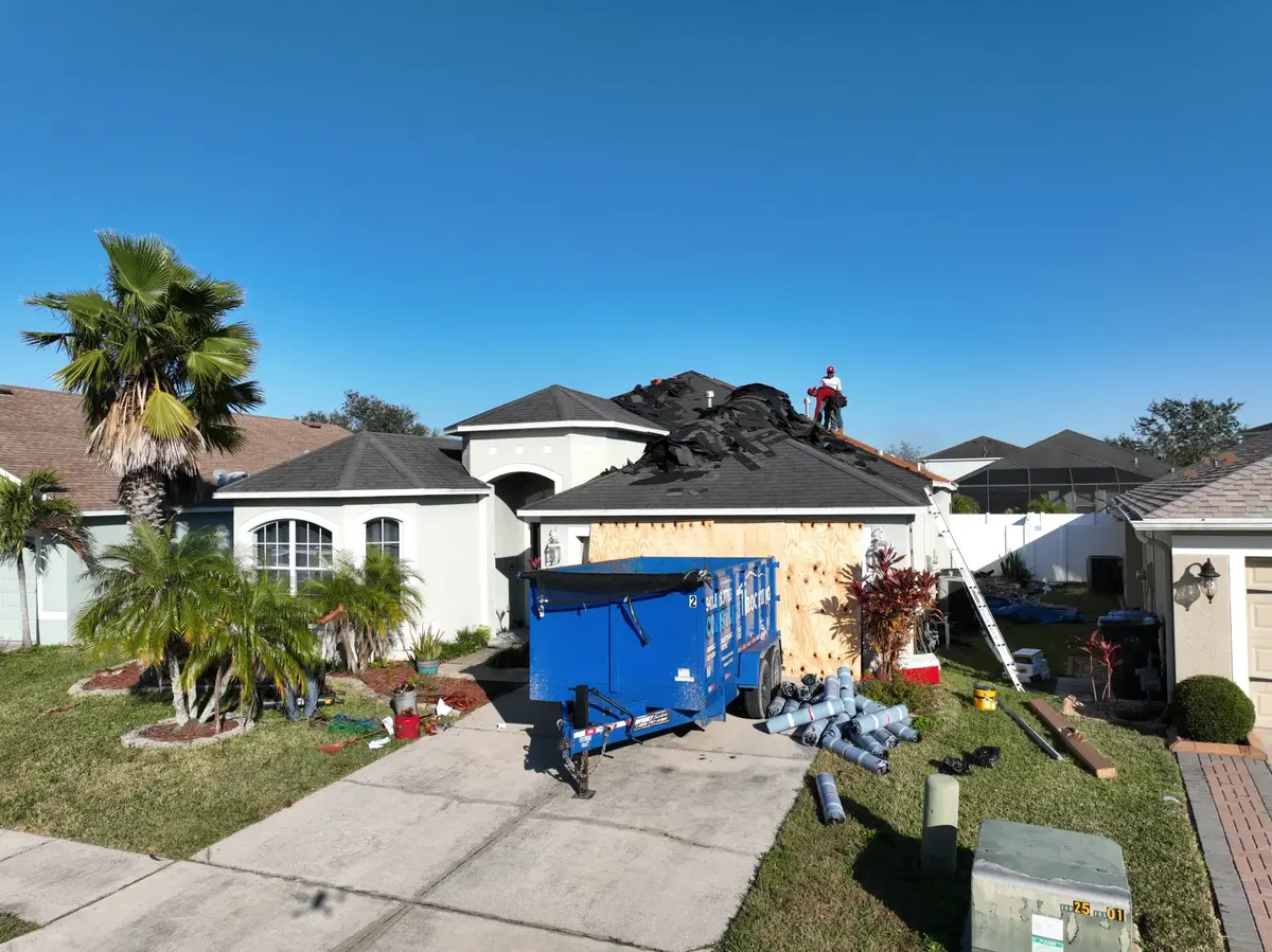 Post-Hurricane Ian shingle teardown, January 2023