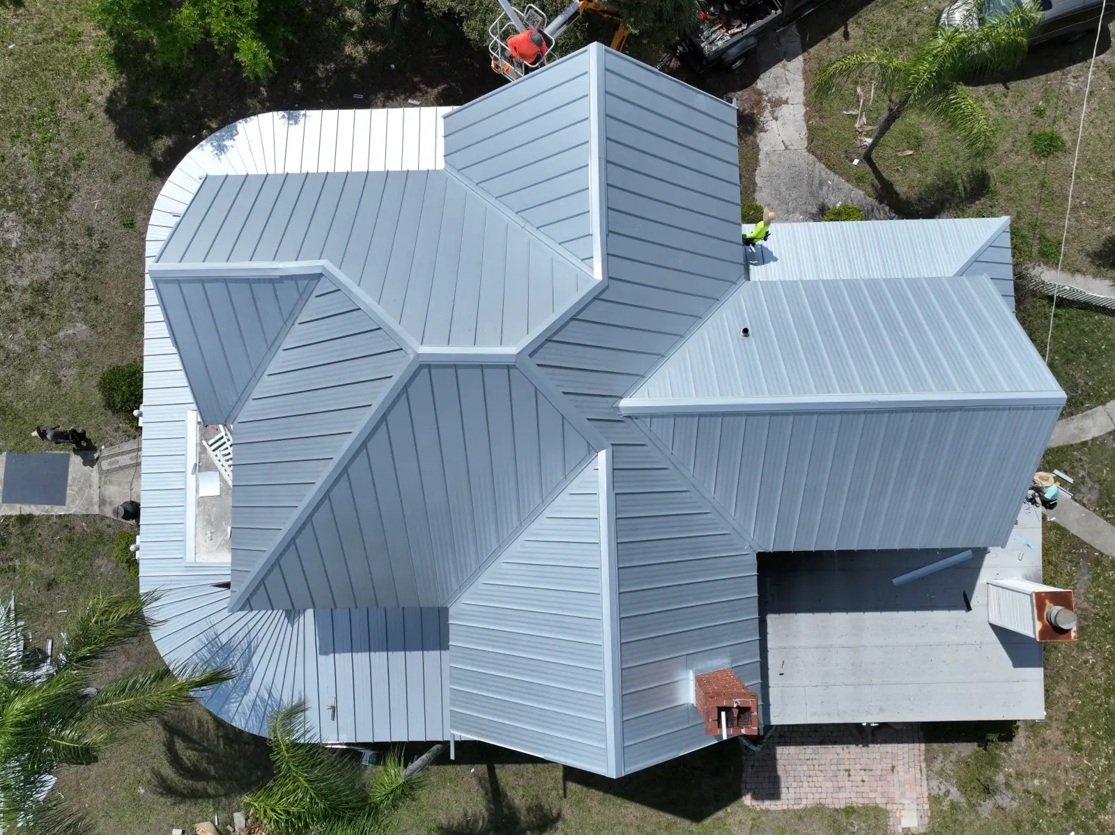 Standing seam metal roof completed